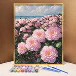 VIVA™ DIY Painting By Numbers - Camellia by the Sea-A (16"x20" / 40x50cm)