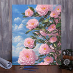 VIVA™ DIY Painting By Numbers - Camellia by the Sea-B (16"x20" / 40x50cm)