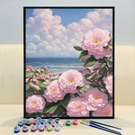 VIVA™ DIY Painting By Numbers - Camellia by the Sea-D (16"x20" / 40x50cm)