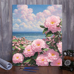 VIVA™ DIY Painting By Numbers - Camellia by the Sea-D (16"x20" / 40x50cm)