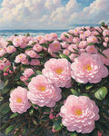 VIVA™ DIY Painting By Numbers - Camellia by the Sea-A (16"x20" / 40x50cm)