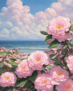 VIVA™ DIY Painting By Numbers - Camellia by the Sea-D (16"x20" / 40x50cm)