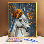 VIVA™ DIY Painting By Numbers - Horse in flowers (16x20" / 40x50cm)