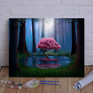 Escape Reality and Immerse Yourself in Art with VIVA™ DIY Painting By Numbers - Moonbloom (16x20" / 40x50cm)