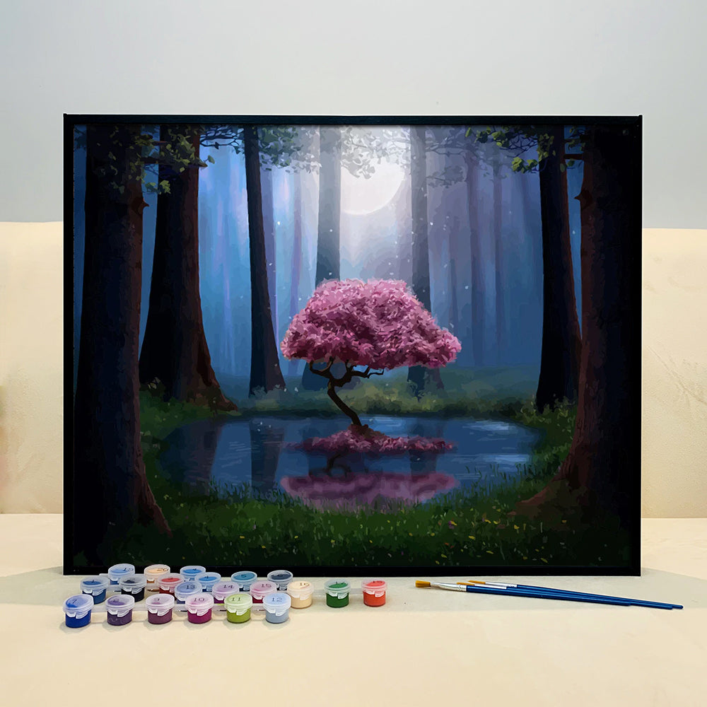 Escape Reality and Immerse Yourself in Art with VIVA™ DIY Painting By Numbers - Moonbloom (16x20" / 40x50cm)