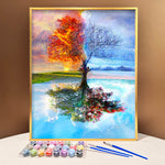 Discover a Relaxing and Therapeutic Art Experience with VIVA™ DIY Painting By Numbers - Seasonscapes (16x20" / 40x50cm)