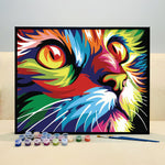 Unleash Vibrant Colors and Relaxation through Creativity with VIVA™ DIY Painting By Numbers - Cattique (16"x20" / 40x50cm)