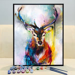 Embark on a Journey of Inner Peace with VIVA™ DIY Painting By Numbers - Abstract Deer (16"x20" / 40x50cm), A Harmonious and Soothing Art Experience.