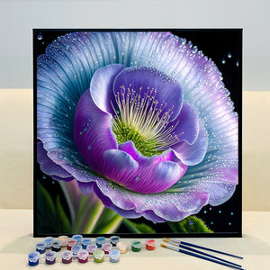 Unwind and Recharge with VIVA™ DIY Painting By Numbers (EXCLUSIVE) - Dewy Lisianthus (16"x16"/40x40cm)