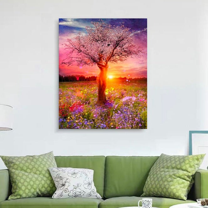 Bring the Beauty of Nature into Your Home with VIVA™ DIY Painting By Numbers - Goddess Tree (16x20" / 40x50cm), a Relaxing and Inspiring Art Experience