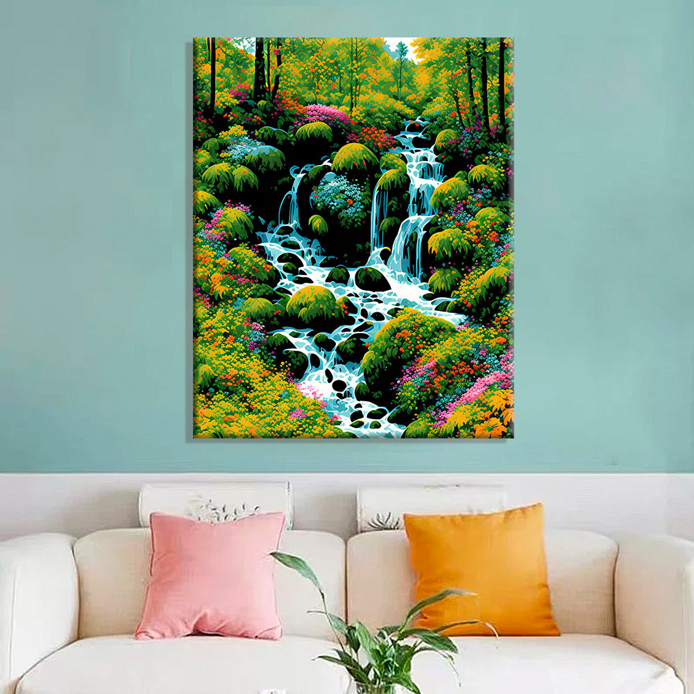 VIVA™ DIY Painting By Numbers (EXCLUSIVE) - Blissful Falls (16"x20)