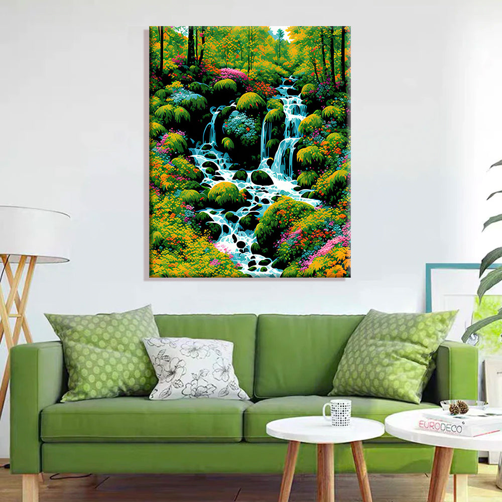 VIVA™ DIY Painting By Numbers (EXCLUSIVE) - Blissful Falls (16"x20)