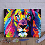 Unleash Your Inner Strength with VIVA™ DIY Painting By Numbers - Colorful Lion (16"x20" / 40x50cm), A Majestic and Empowering Art Experience