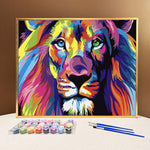 Unleash Your Inner Strength with VIVA™ DIY Painting By Numbers - Colorful Lion (16"x20" / 40x50cm), A Majestic and Empowering Art Experience