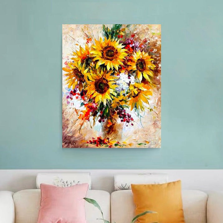 VIVA™ DIY Painting By Numbers - Yellow Sunflower (16"x20" / 40x50cm)