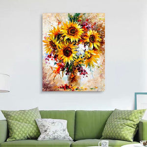 VIVA™ DIY Painting By Numbers - Yellow Sunflower (16"x20" / 40x50cm)