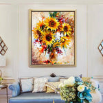 VIVA™ DIY Painting By Numbers - Yellow Sunflower (16"x20" / 40x50cm)