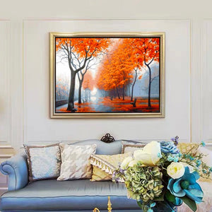 VIVA™ DIY Painting By Numbers - Autumn Street (16"x20" / 40x50cm)