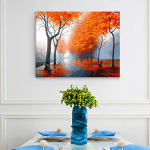 VIVA™ DIY Painting By Numbers - Autumn Street (16"x20" / 40x50cm)