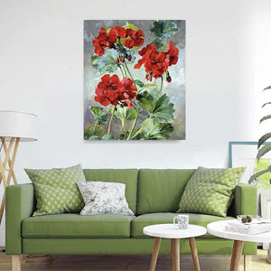 VIVA™ DIY Painting By Numbers -Rose Geranium  (16"x20" / 40x50cm)