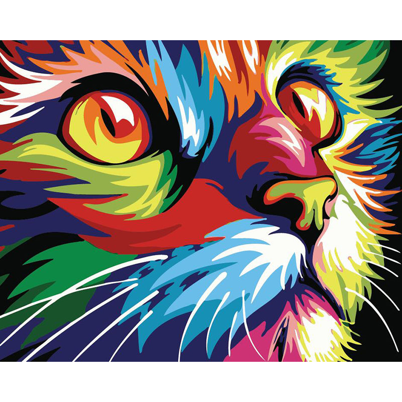 Unleash Vibrant Colors and Relaxation through Creativity with VIVA™ DIY Painting By Numbers - Cattique (16"x20" / 40x50cm)