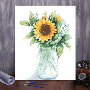 VIVA™ DIY Painting By Numbers -Sunflowers (16"x20" / 40x50cm)