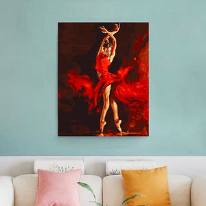 VIVA™ DIY Painting By Numbers - Ballet Dancer On Fire (16"x20" / 40x50cm)