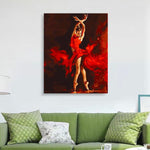 VIVA™ DIY Painting By Numbers - Ballet Dancer On Fire (16"x20" / 40x50cm)