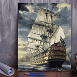 VIVA™ DIY Painting By Numbers -  Sailing Boat (16"x20" / 40x50cm)