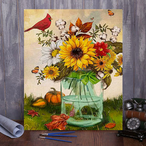 VIVA™ DIY Painting By Numbers -Sunflowers (16"x20" / 40x50cm)