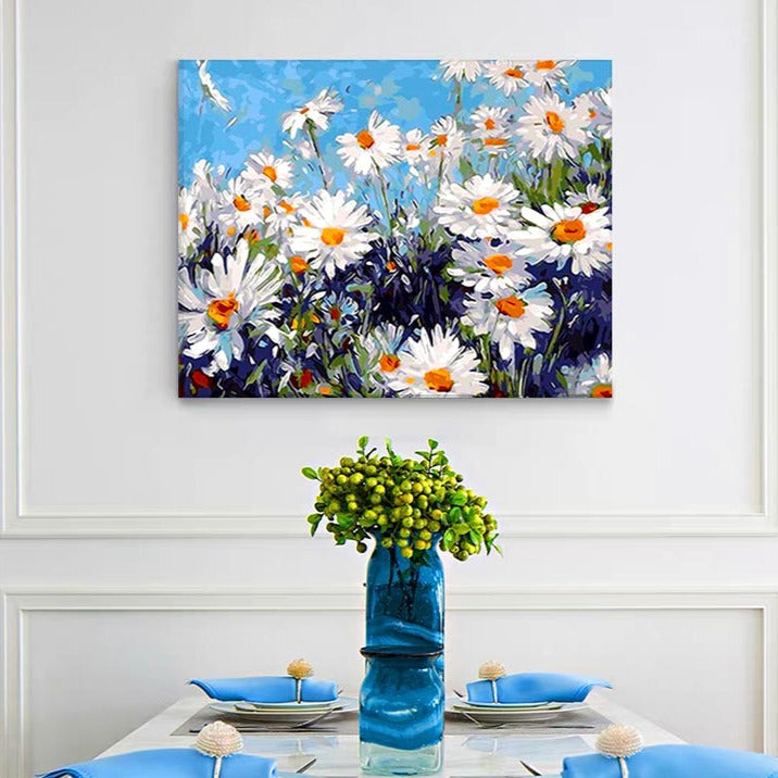 VIVA™ DIY Painting By Numbers - Daisies (16"x20" / 40x50cm)