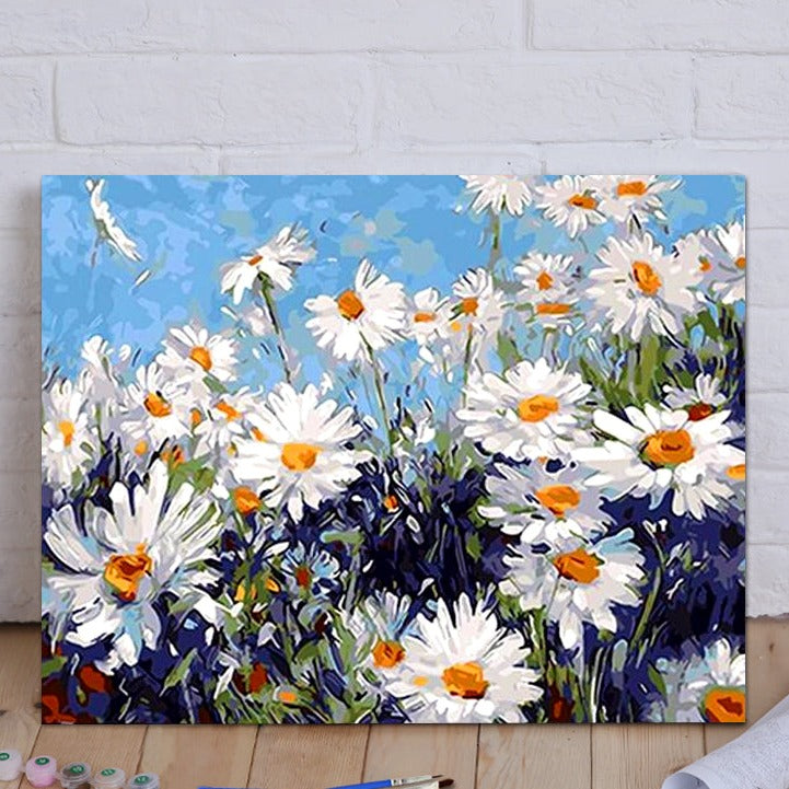 VIVA™ DIY Painting By Numbers - Daisies (16"x20" / 40x50cm)