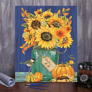 VIVA™ DIY Painting By Numbers -Sunflowers (16"x20" / 40x50cm)