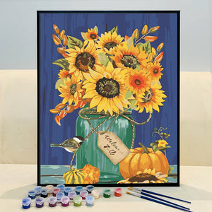 VIVA™ DIY Painting By Numbers -Sunflowers (16"x20" / 40x50cm)