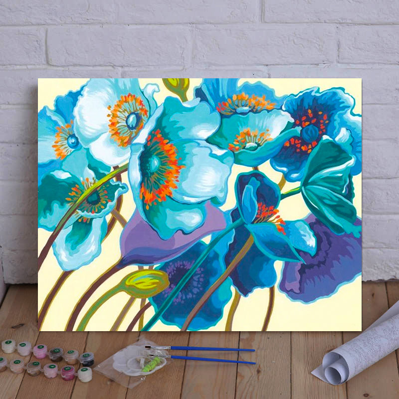 VIVA™ DIY Painting By Numbers - Blue Flower (16"x20" / 40x50cm)