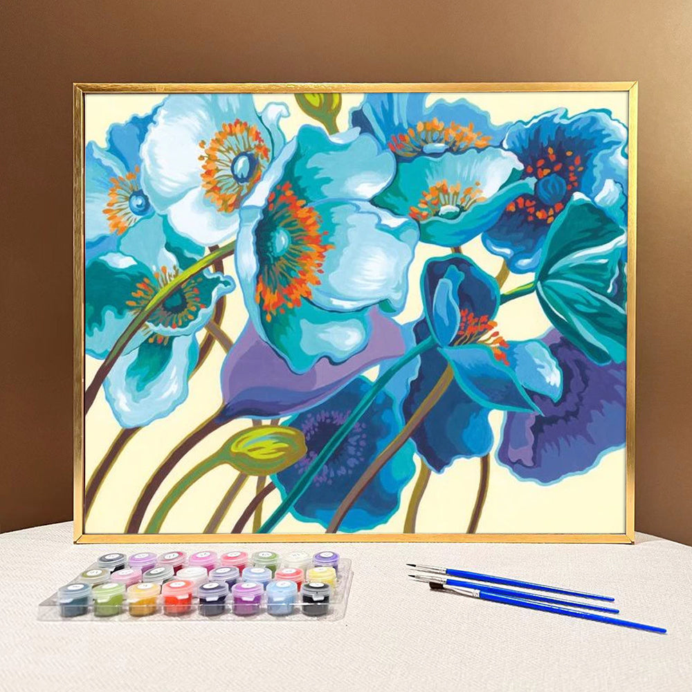 VIVA™ DIY Painting By Numbers - Blue Flower (16"x20" / 40x50cm)