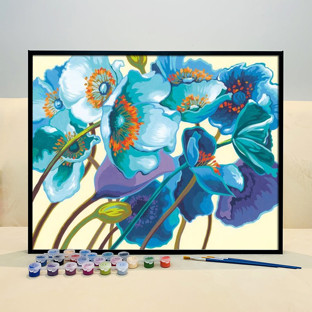 VIVA™ DIY Painting By Numbers - Blue Flower (16"x20" / 40x50cm)