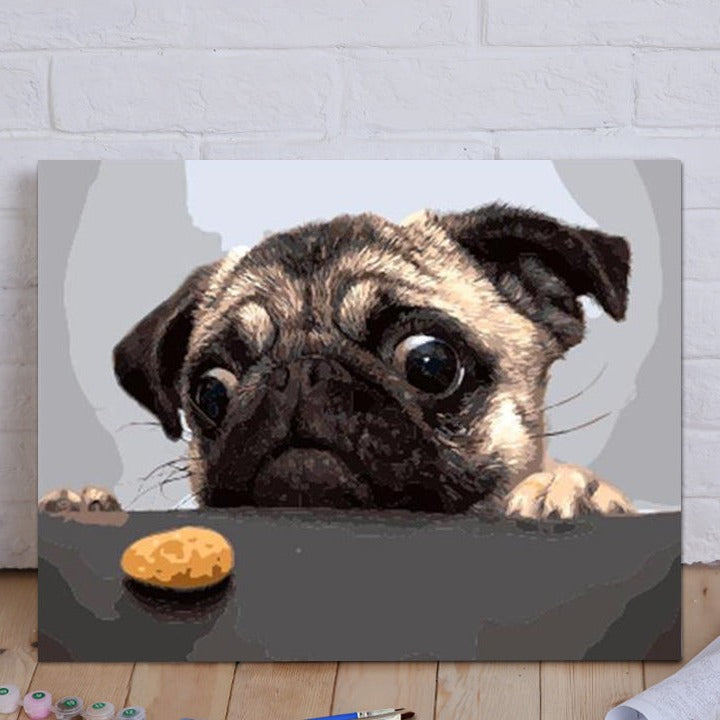 VIVA™ DIY Painting By Numbers - Dog And Cake (16"x20" / 40x50cm)