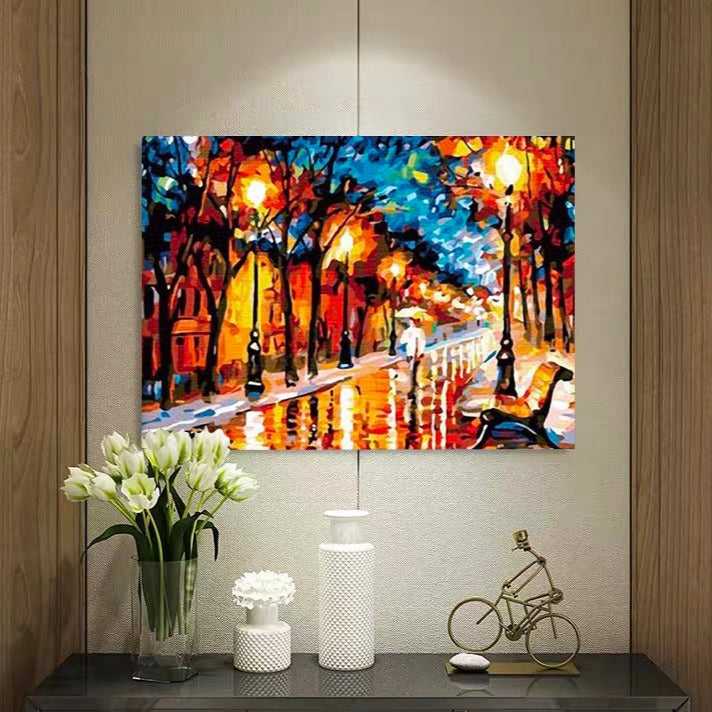 VIVA™ DIY Painting By Numbers - City Street (16"x20" / 40x50cm)