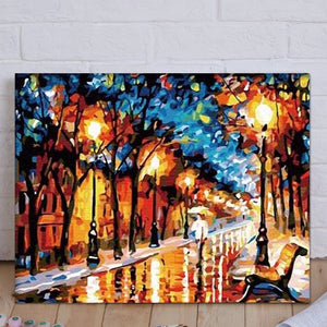 VIVA™ DIY Painting By Numbers - City Street (16"x20" / 40x50cm)