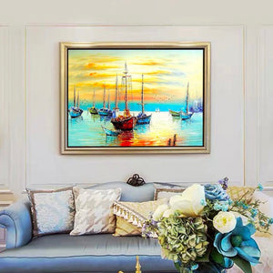 VIVA™ DIY Painting By Numbers - Sailing Boat (16"x20" / 40x50cm)