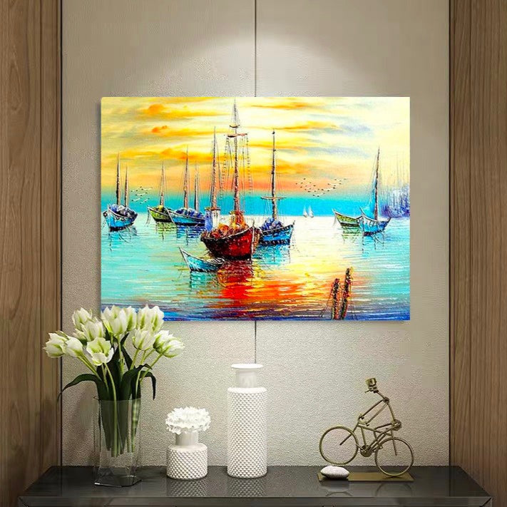 VIVA™ DIY Painting By Numbers - Sailing Boat (16"x20" / 40x50cm)