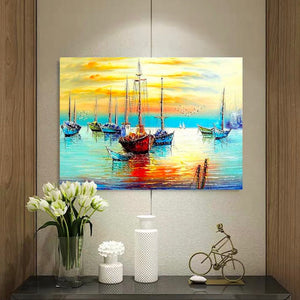 VIVA™ DIY Painting By Numbers - Sailing Boat (16"x20" / 40x50cm)