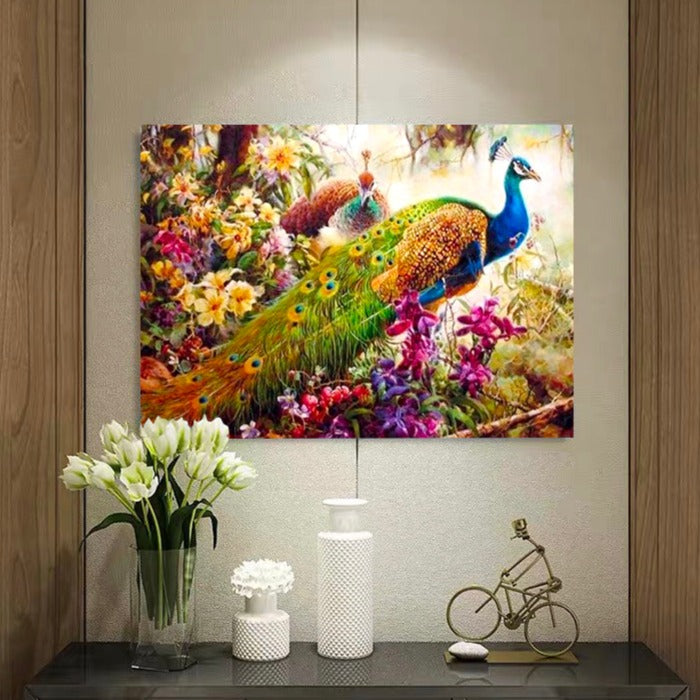 Embrace Your Inner Beauty with VIVA™ DIY Painting By Numbers - Majestic Peacock (16"x20" / 40x50cm), A Renewing and Confidence-Boosting Art Experience