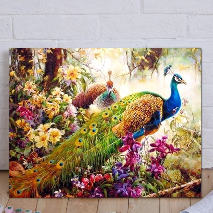 Embrace Your Inner Beauty with VIVA™ DIY Painting By Numbers - Majestic Peacock (16"x20" / 40x50cm), A Renewing and Confidence-Boosting Art Experience