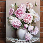 VIVA™ DIY Painting By Numbers -  Peonies (16"x20" / 40x50cm)