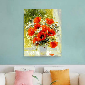 VIVA™ DIY Painting By Numbers - Poppies (16"x20" / 40x50cm)