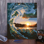 Escape to the Majestic Ocean with VIVA™ DIY Painting By Numbers - Ocean Wave (16"x20" / 40x50cm), a Relaxing and Tranquil Art Experience