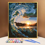 Escape to the Majestic Ocean with VIVA™ DIY Painting By Numbers - Ocean Wave (16"x20" / 40x50cm), a Relaxing and Tranquil Art Experience