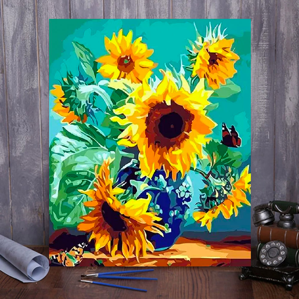 VIVA™ DIY Painting By Numbers -Sunflowers (16"x20" / 40x50cm)